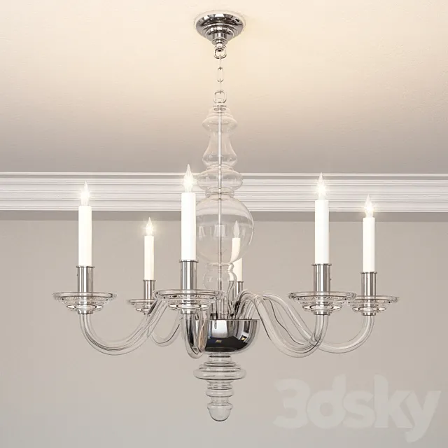 Visual Comfort 25CVK Grande George Round Chandelier 3D Model Visual Comfort 25CVK Grande George Round Chandelier 3D Model