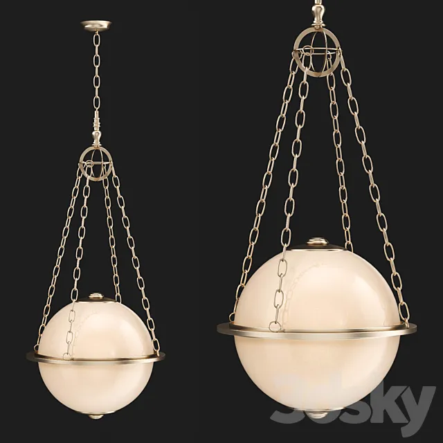 Visual comfort _ Modern globe pendant 3D Model Visual comfort _ Modern globe pendant 3D Model