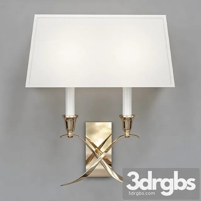 Visual comfort cross bouillotte small polished-nickel sconce 3D Model Download