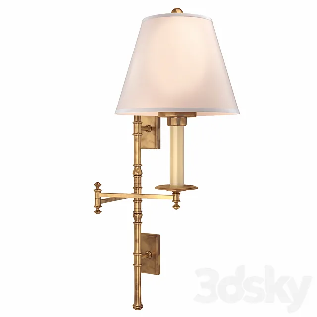 Visual Comfort Dorchester Double Backplate Swing Arm 3D Model Visual Comfort Dorchester Double Backplate Swing Arm 3D Model