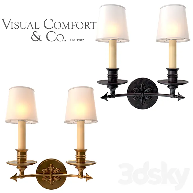 Visual Comfort EF Chapman Arrow Double Wall Sconce 3D Model