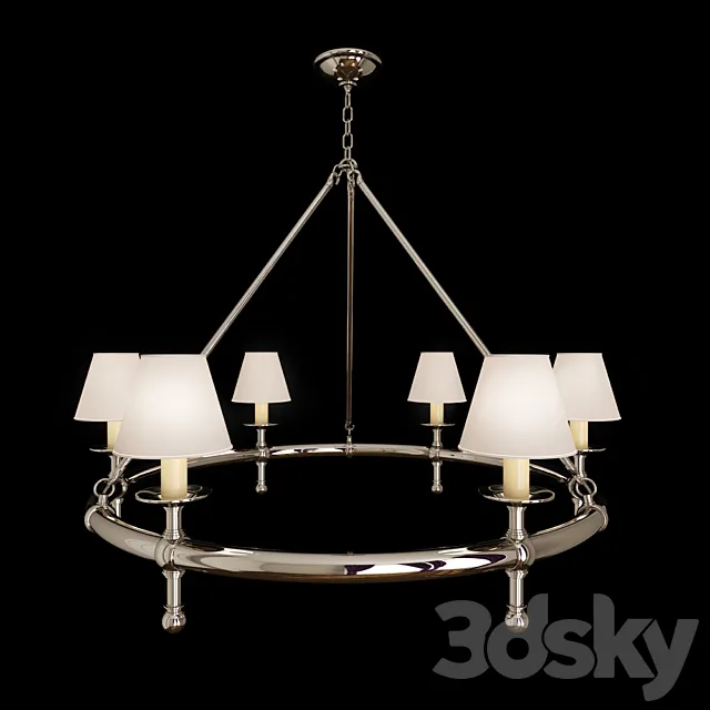 Visual Comfort EF Chapman Classic 6 Light Chandelier in Polished Nickel SL5812PN-NP 3D Model Visual Comfort EF Chapman Classic 6 Light Chandelier in Polished Nickel SL5812PN-NP 3D Model