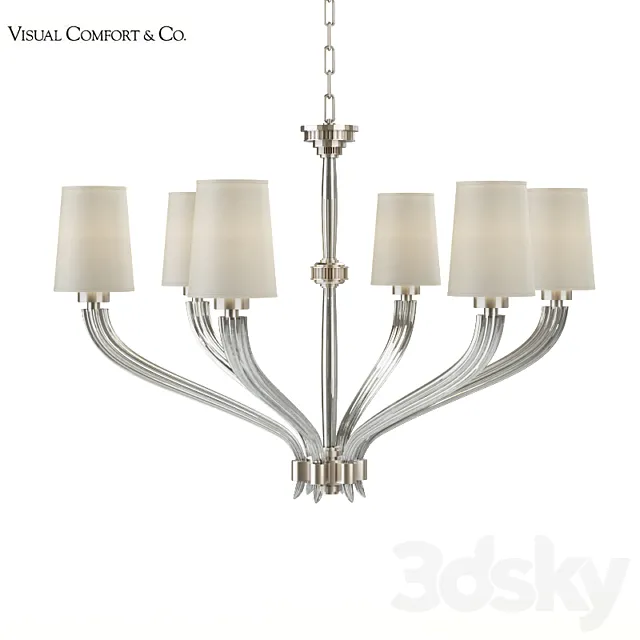 Visual Comfort EF Chapman Ruhlmann CHC2462PN-NP Chandelier 3D Model Visual Comfort EF Chapman Ruhlmann CHC2462PN-NP Chandelier 3D Model