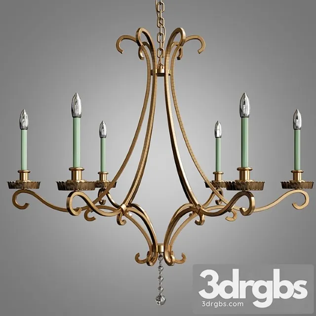 Visual comfort oslo 6-light chandelier 3D Model Download