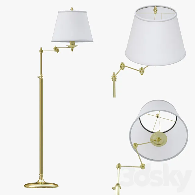 Visual Comfort Studio 1 Light Swing-Arm Floor Lamp 3DModel Visual Comfort Studio 1 Light Swing-Arm Floor Lamp 3DModel