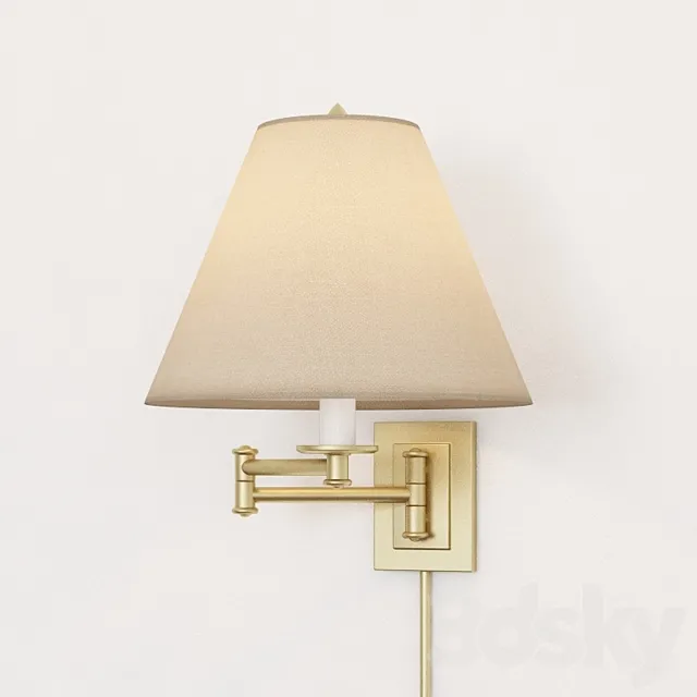 Visual Comfort Studio Primitive 1 Light Swing-Arm Wall Light 3DModel Visual Comfort Studio Primitive 1 Light Swing-Arm Wall Light 3DModel