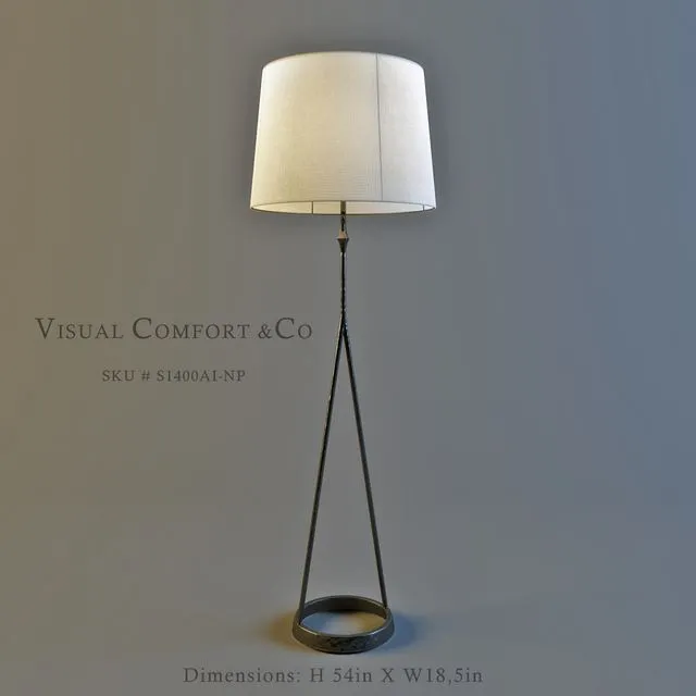 Visual Comfort_ SKU # S1400AI-NP floor lamp 3D Model Visual Comfort_ SKU # S1400AI-NP floor lamp 3D Model