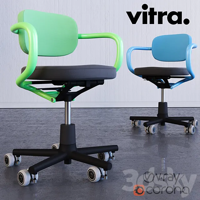 Vitra Allstar chair by Konstantin Grcic (HQ) corona vray 3D Model