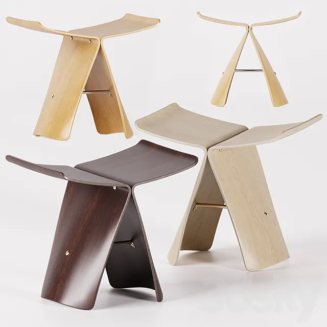 Vitra Butterfly stool. 3DModel