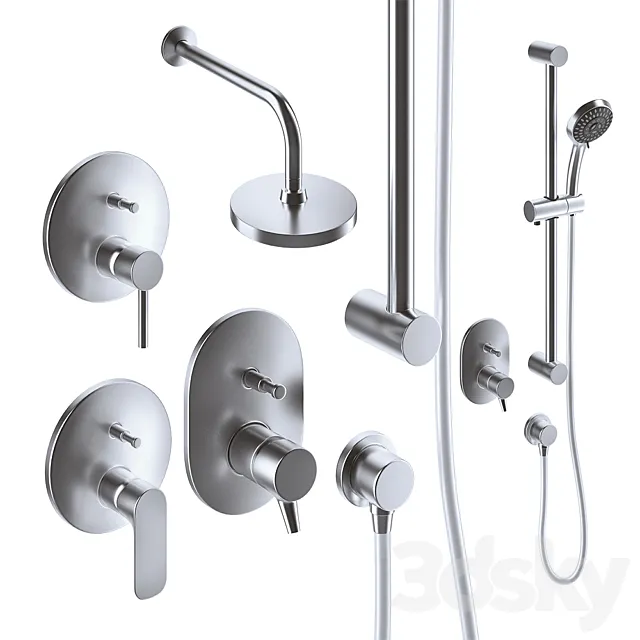 vitra concealed shower mixers 3D Model