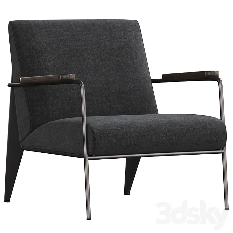 Vitra Fauteuil Salon Armchair 3D Model Free Download