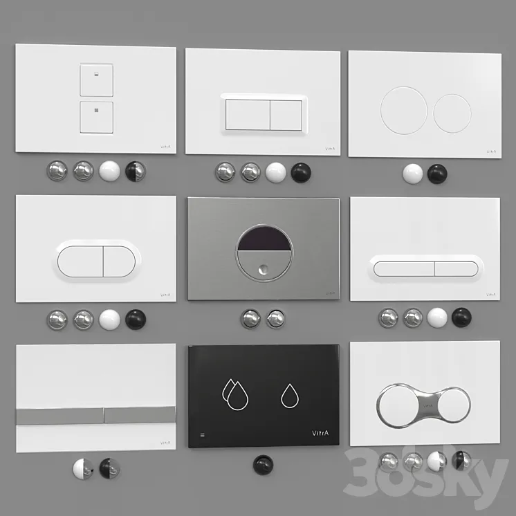 Vitra Flush Plates 3D Model Free Download