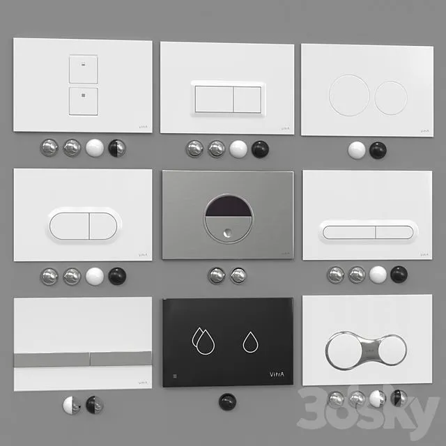 Vitra Flush Plates 3D Model