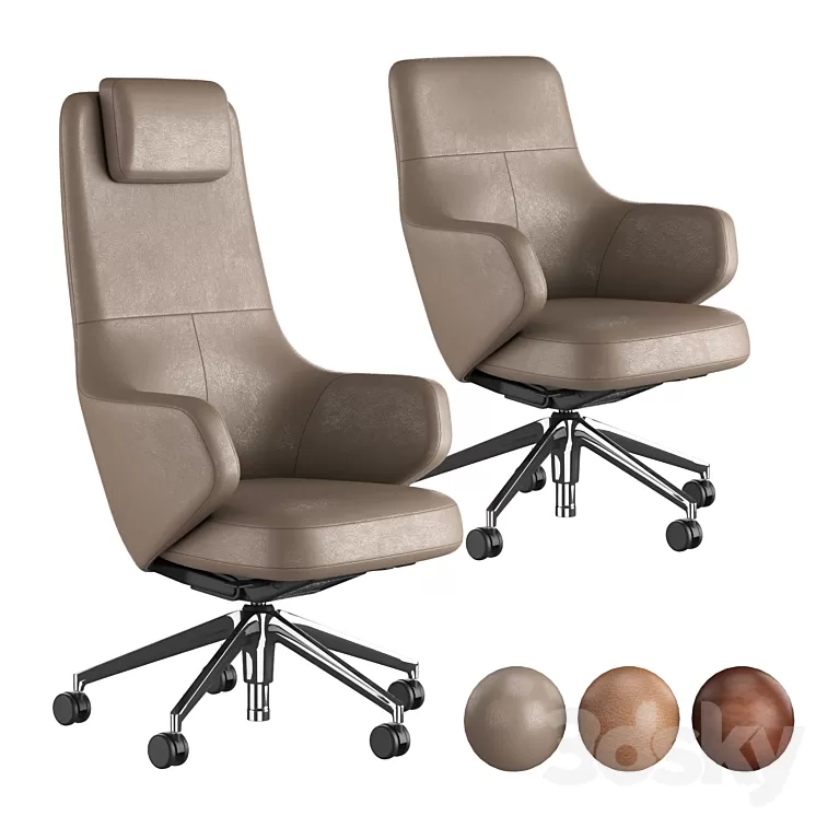 Vitra Grand Executive Highback & Grand Executive Lowback 3D Model Vitra Grand Executive Highback & Grand Executive Lowback 3D Model