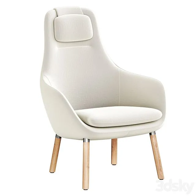Vitra hal lounge armchair 3D Model