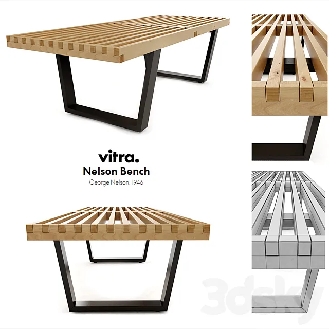Vitra Nelson Bench 3D Model