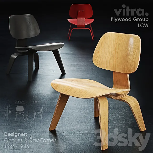 Vitra. Plywood Group – LCW 3D Model
