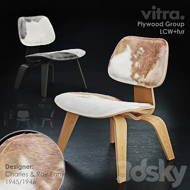 Vitra. Plywood Group – LCW + fur 3DModel