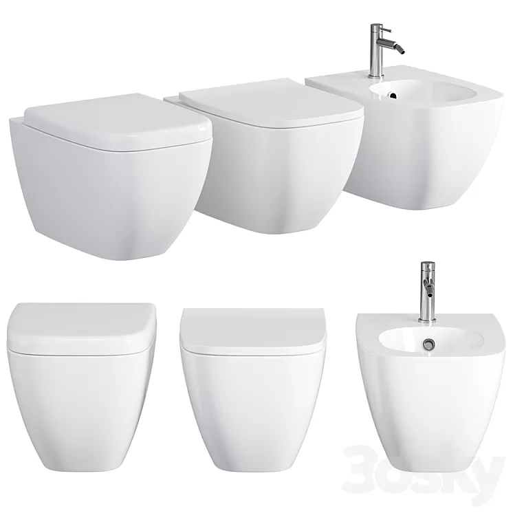 Vitra Shift miska wc wisząca rim-ex bezrantowa 54×36 cm biała 7742B003-0075 3D Model Free Download