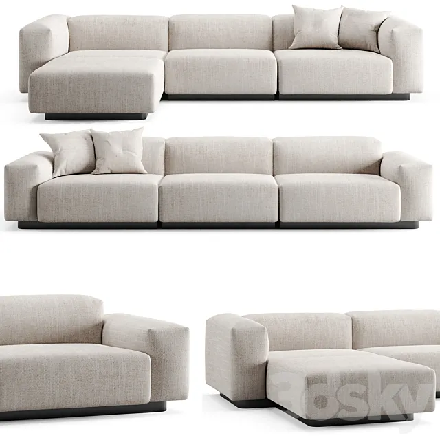 Vitra Soft Modular 3 Seat Longue Sofa 3DModel