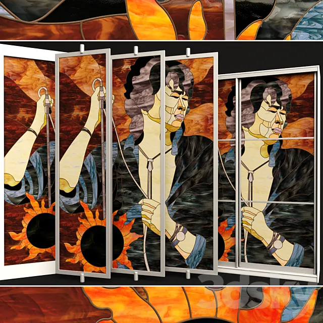 Vitrage “Victor Tsoi” 3D Model Vitrage “Victor Tsoi” 3D Model