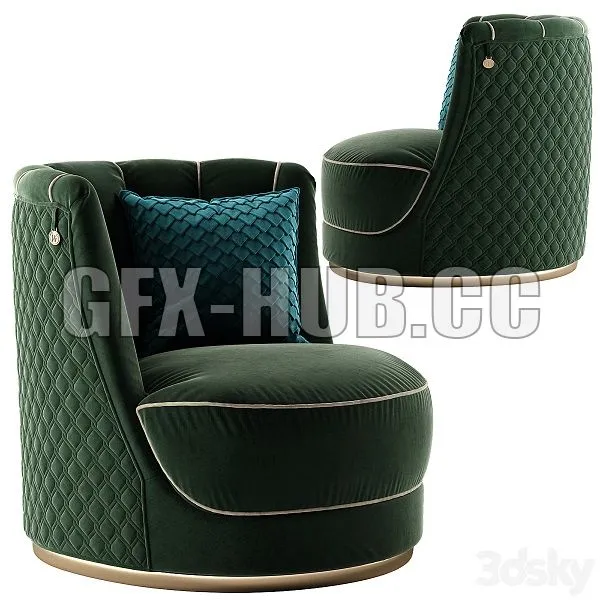 Vittoria Frigerio Bianca Armchair 3D Model