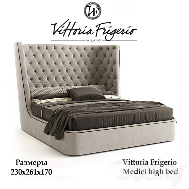 Vittoria Frigerio Medici high bed 3DModel