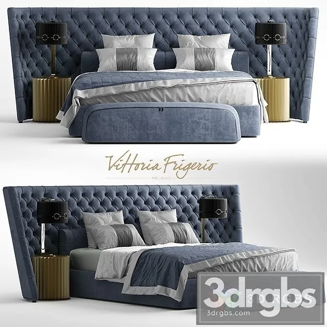 Vittoria Frigerio Medici Large Bed 3D Model Download