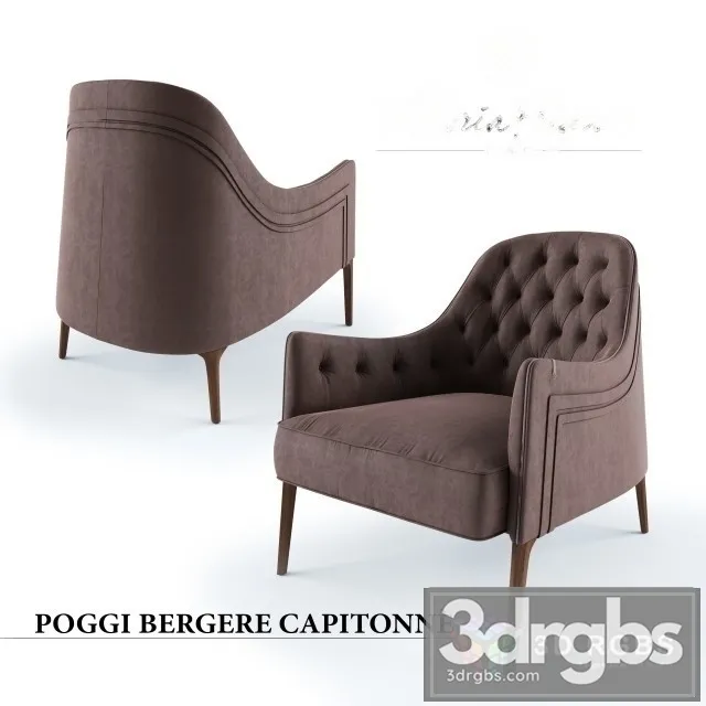 Vittoria frigerio poggi bergere capitonne 3D Model Download Vittoria frigerio poggi bergere capitonne 3D Model Download