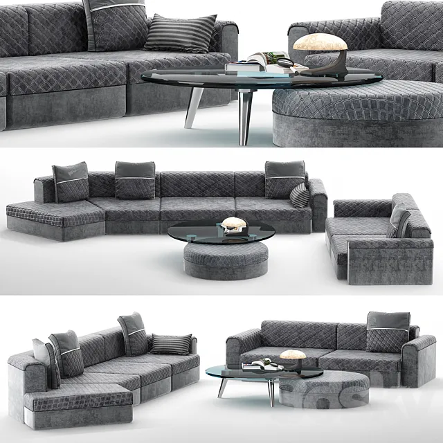 Vittoria Frigerio Sofa 3D Model Vittoria Frigerio Sofa 3D Model