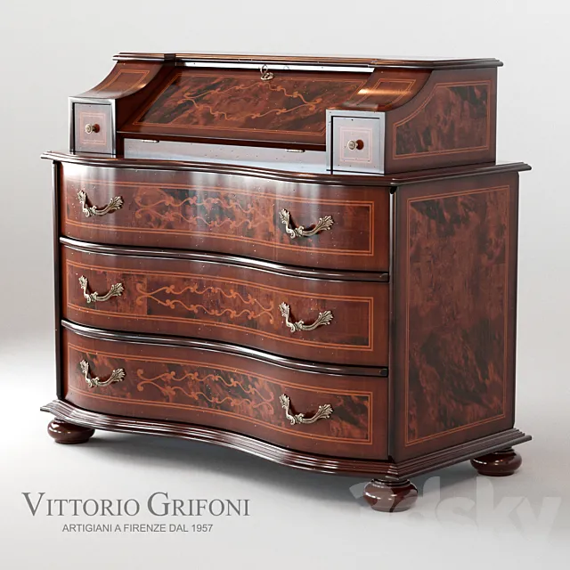 Vittorio Grifoni 1184 bureau 3DModel