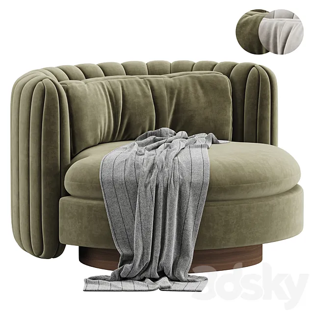 Vivienne Armchair By sohohome 3D Model Vivienne Armchair By sohohome 3D Model