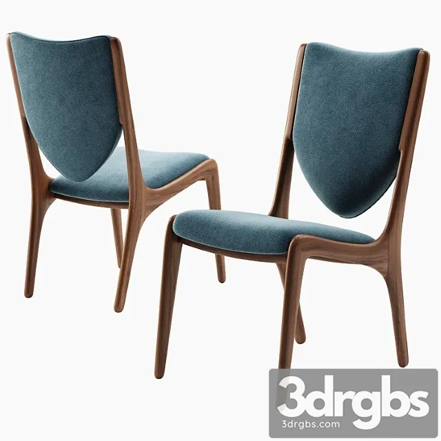 Vladimir kagan shield back dining chair 2 3D Model Download Vladimir kagan shield back dining chair 2 3D Model Download