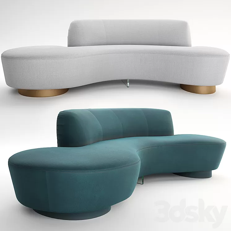 Vladimir kagan shorty sofa 3D Model