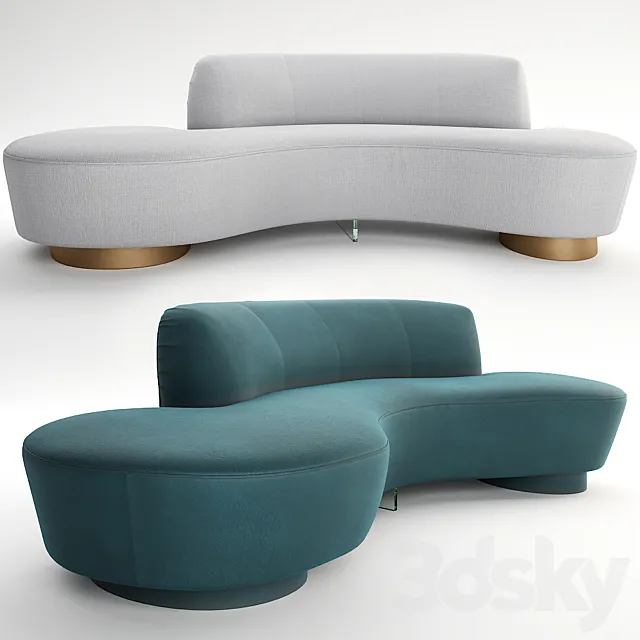 Vladimir kagan shorty sofa 3DModel