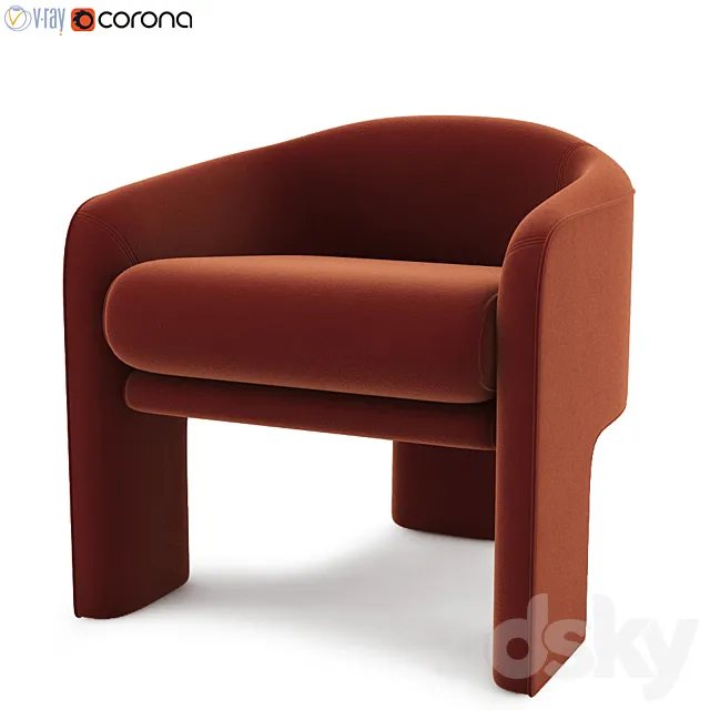 Vladimir Kagan Weiman Lounge Chair 3DModel