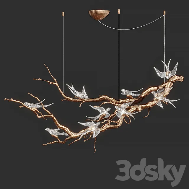 Voa Large Chandelier Serip 3D Model