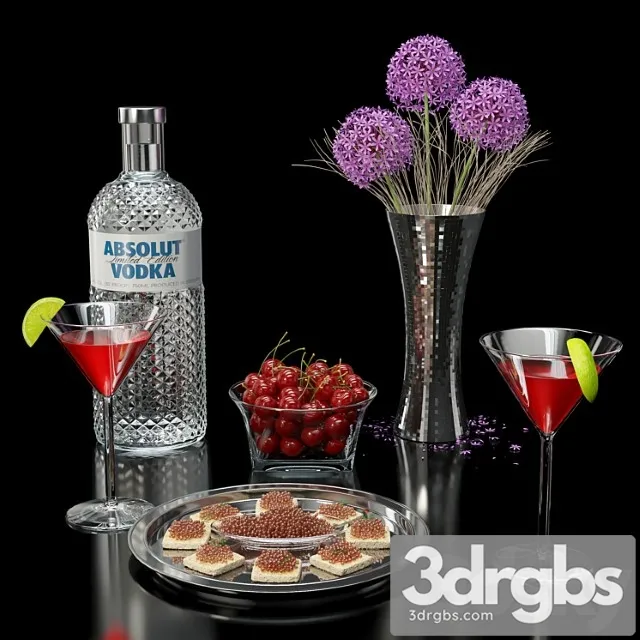 Vodka set 3D Model Download