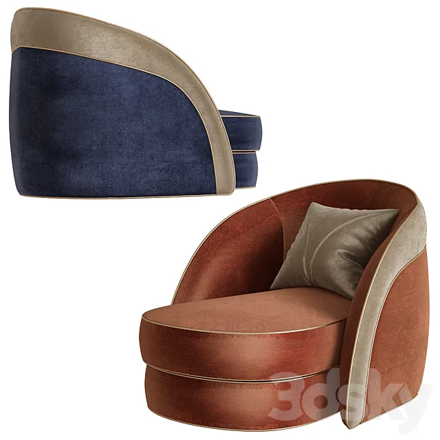 VOGUE Armchair By Turri 3DModel VOGUE Armchair By Turri 3DModel