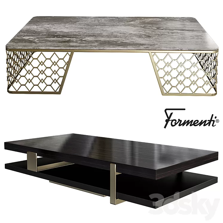 Vogue Coffee Table by Formenti 3D Model Vogue Coffee Table by Formenti 3D Model
