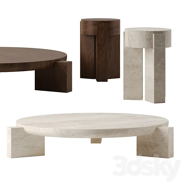 Vola coffee tables by Martin Masse 3D Model