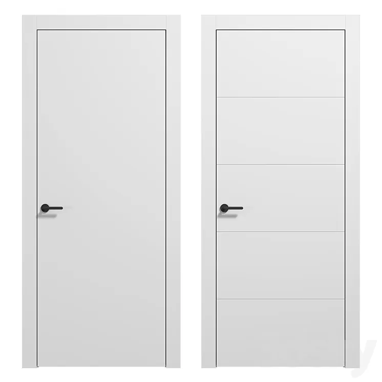 Volhovec LINEA set.1 doors 3D Model Free Download