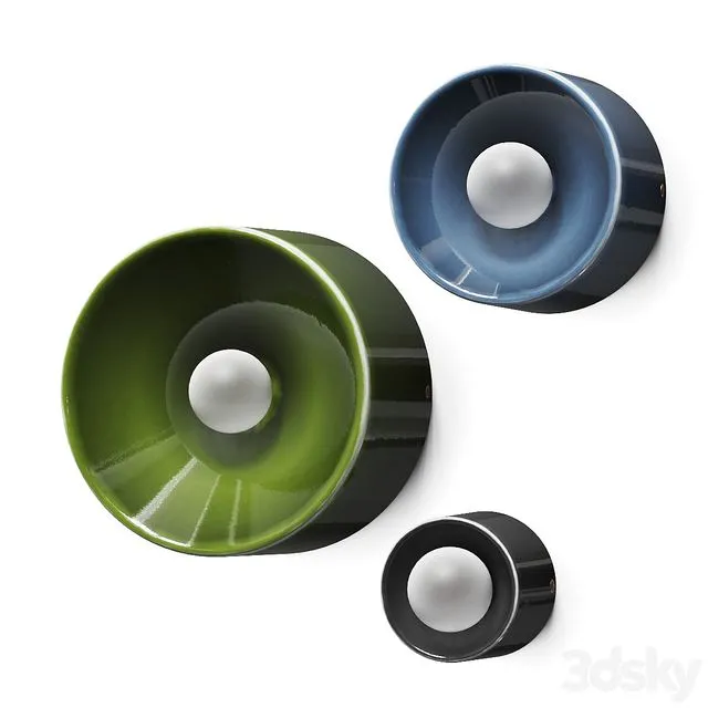 Volker Haug Studio Anton Ceramic Wall Lamps 3D Model Volker Haug Studio Anton Ceramic Wall Lamps 3D Model