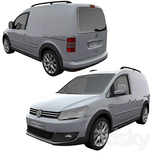 Volkswagen Cross Caddy Kasten 2013 3D Model