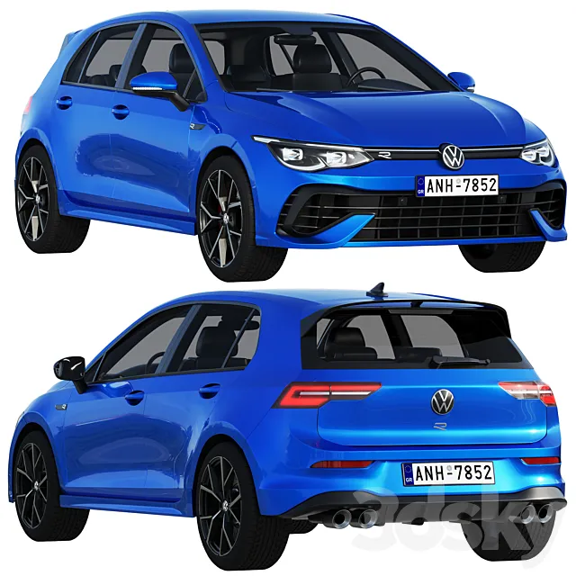 Volkswagen Golf 8 R 2022 3DModel