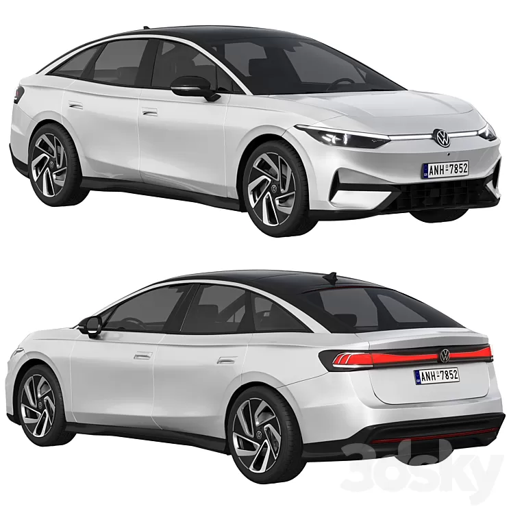 Volkswagen ID.7 3D Model Free Download