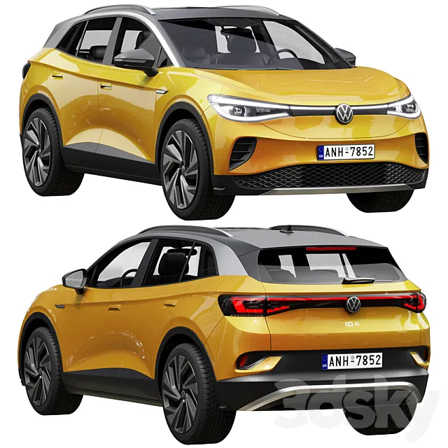 Volkswagen ID4 2021 3D Model