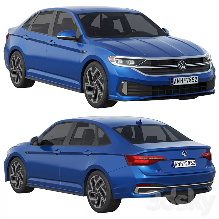 Volkswagen Jetta 2022 3D Model Free Download
