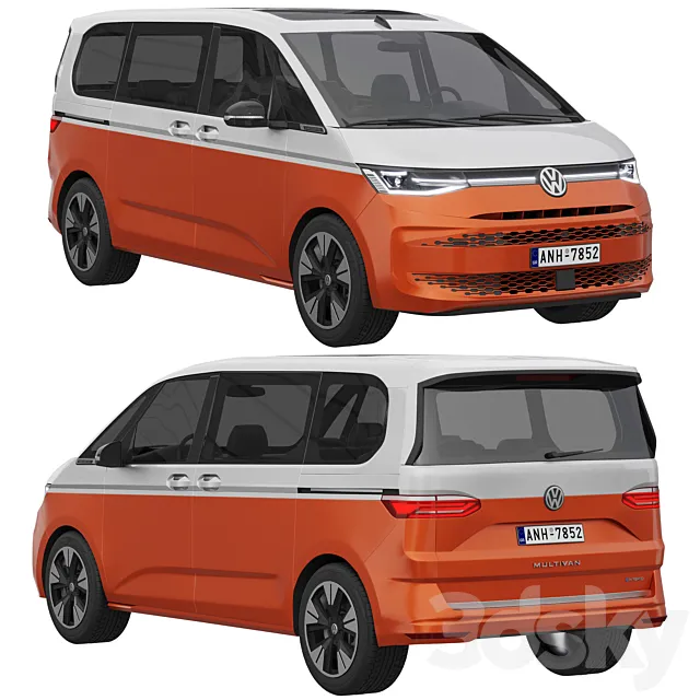 Volkswagen Multivan 2022 3D Model