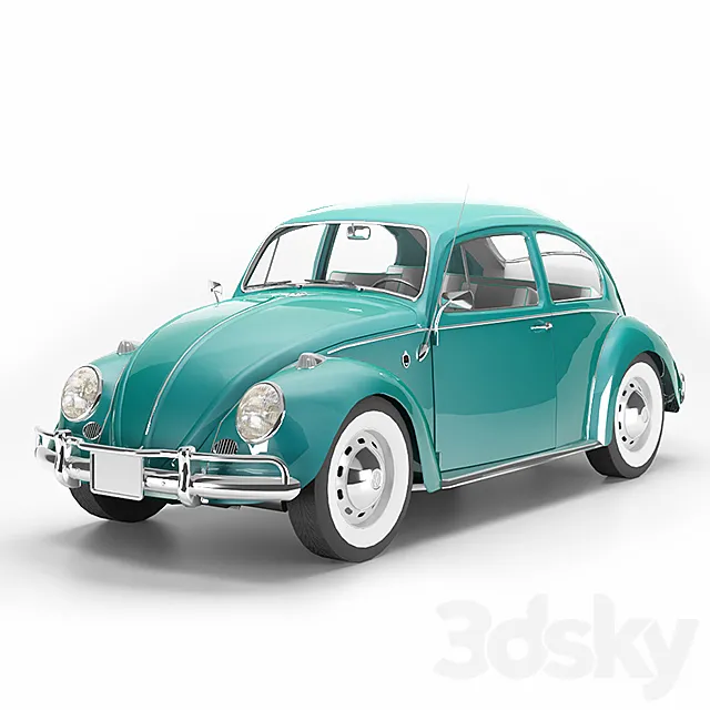 volkswagen sedan 1300 1963 3D Model